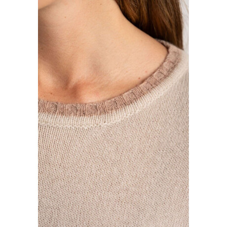 Sweater Rayado Beige Melange