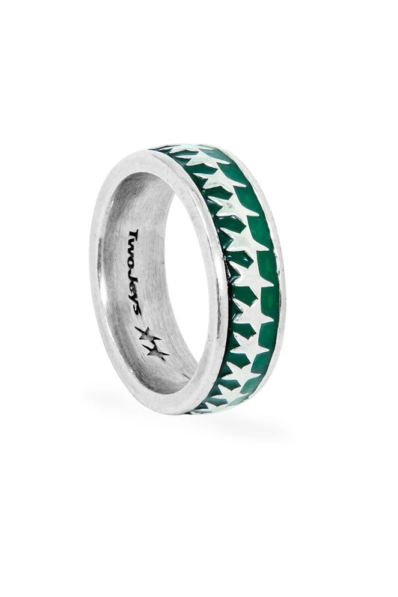 All-round Icon Ring Green Plata