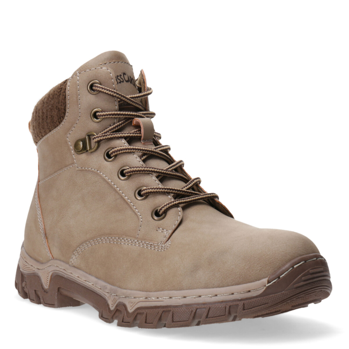 Bota ALPES acordonada con puño de tela MissCarol - Beige 
