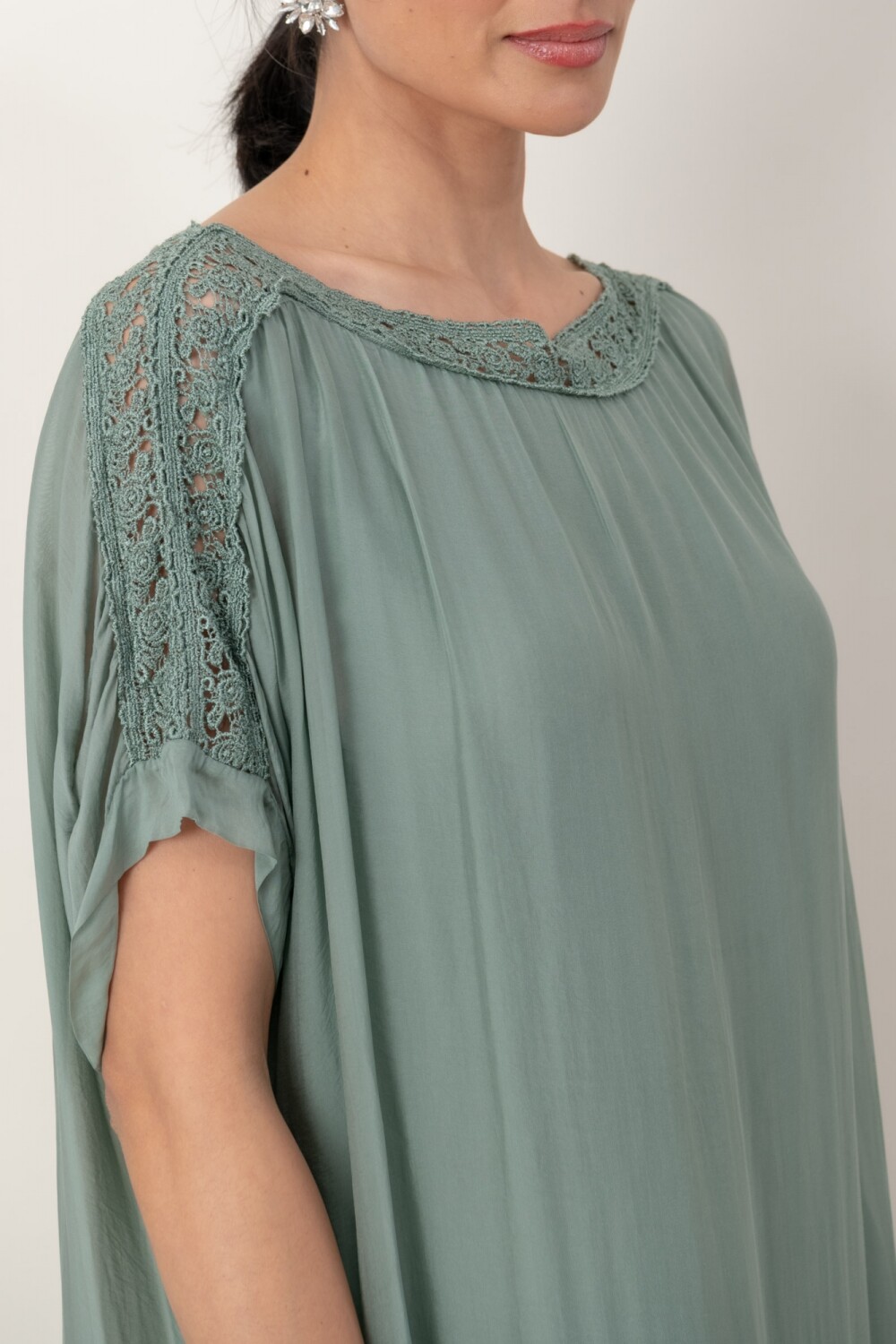 VESTIDO FLUIR Verde seco