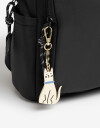 Llavero Metal Llavero Y Bag Charm De Gato - Combinacion Bicolor