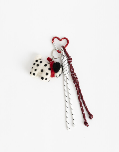Llavero Cozy Llavero Y Bag Charm De Perro Dalmata - Combinacion Multicolor
