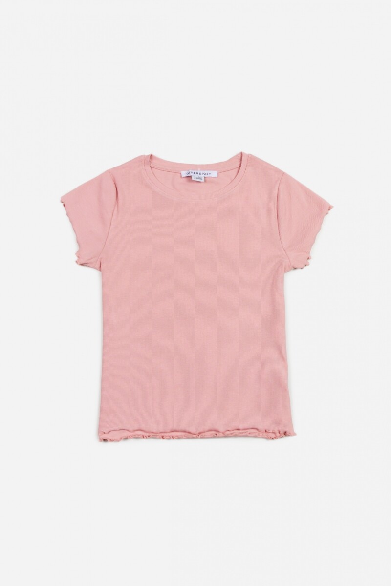 Remera en rib - Niña ROSA