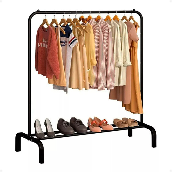 Perchero De Metal Organizador De Ropa Negro