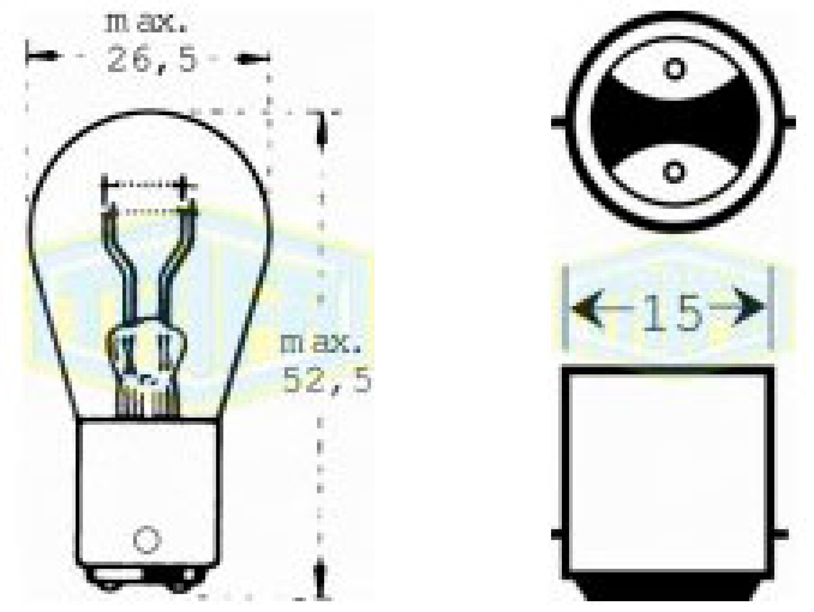 LAMPARA - 12V 21-5W PATA PAREJA = 1098 TRIFA 