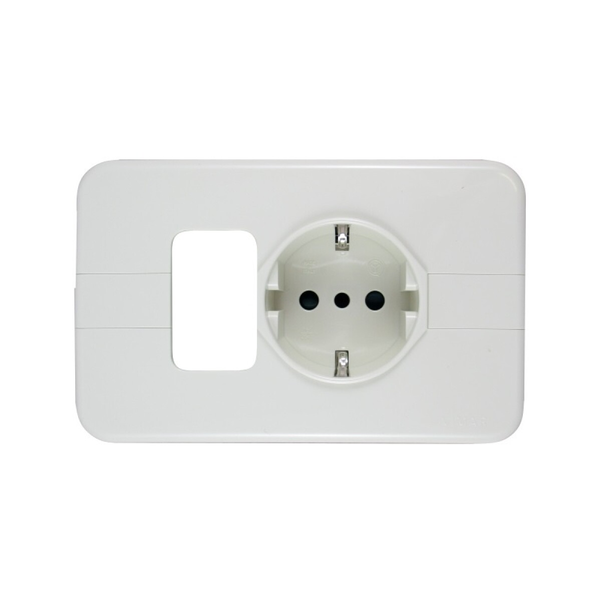 TOMA SCHUKO CON PLACA+UN MODULO LIBRE 