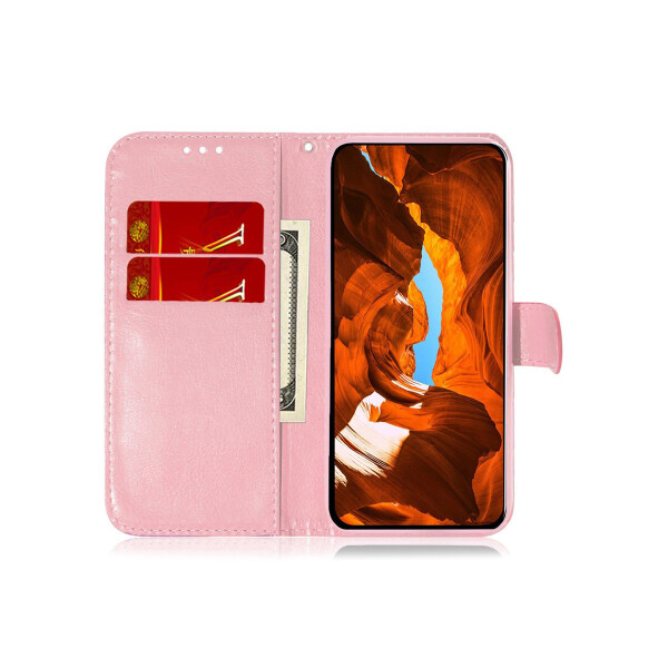 Flip cover Xiaomi Redmi A3 diseño floral tornasol rosa Flip Cover Xiaomi Redmi A3 Diseño Floral Tornasol Rosa