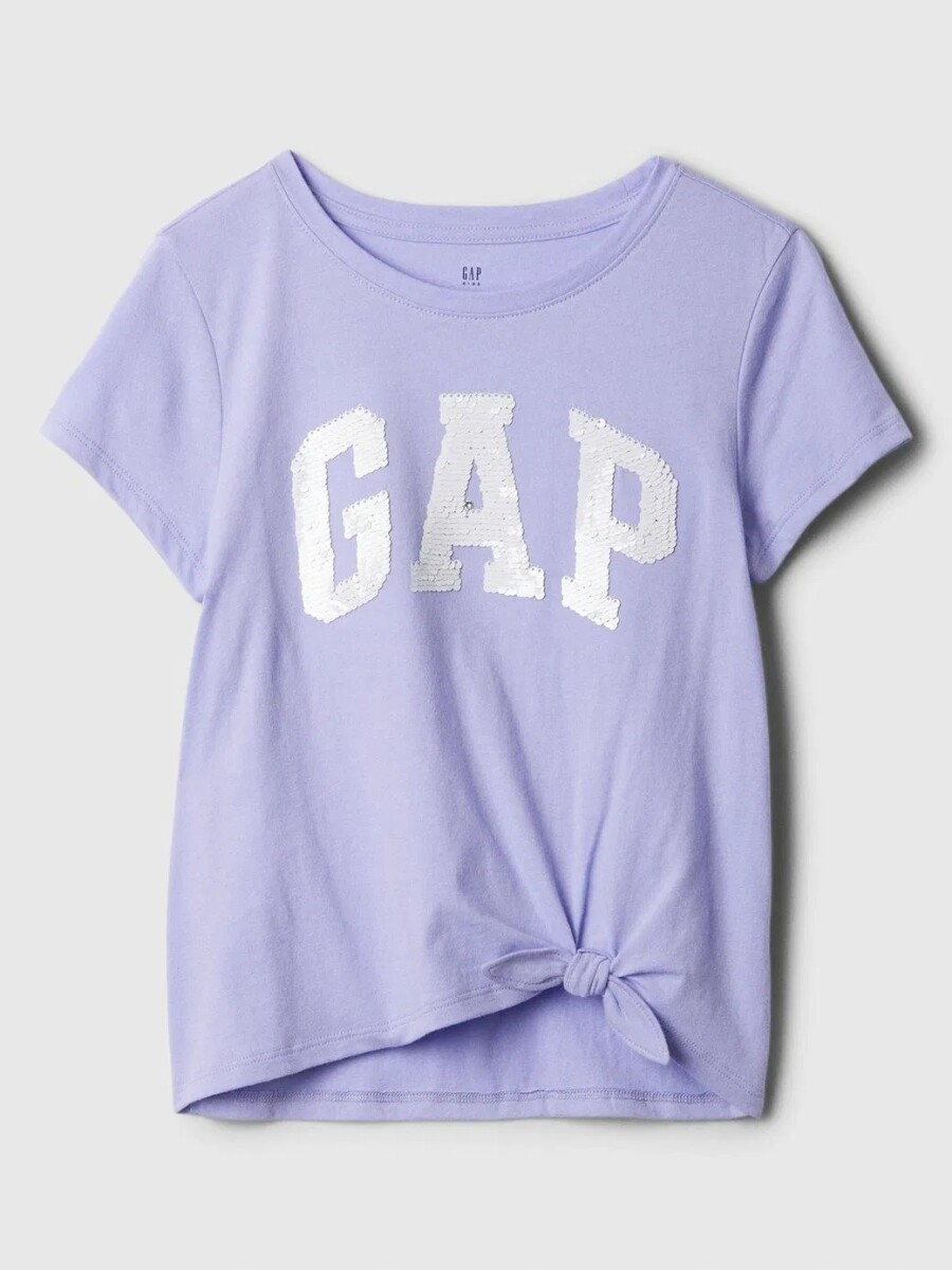 Remera Logo Gap Con Nudo Niña - Fresh Lavender 