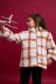 Campera infantil checks Rosa antique