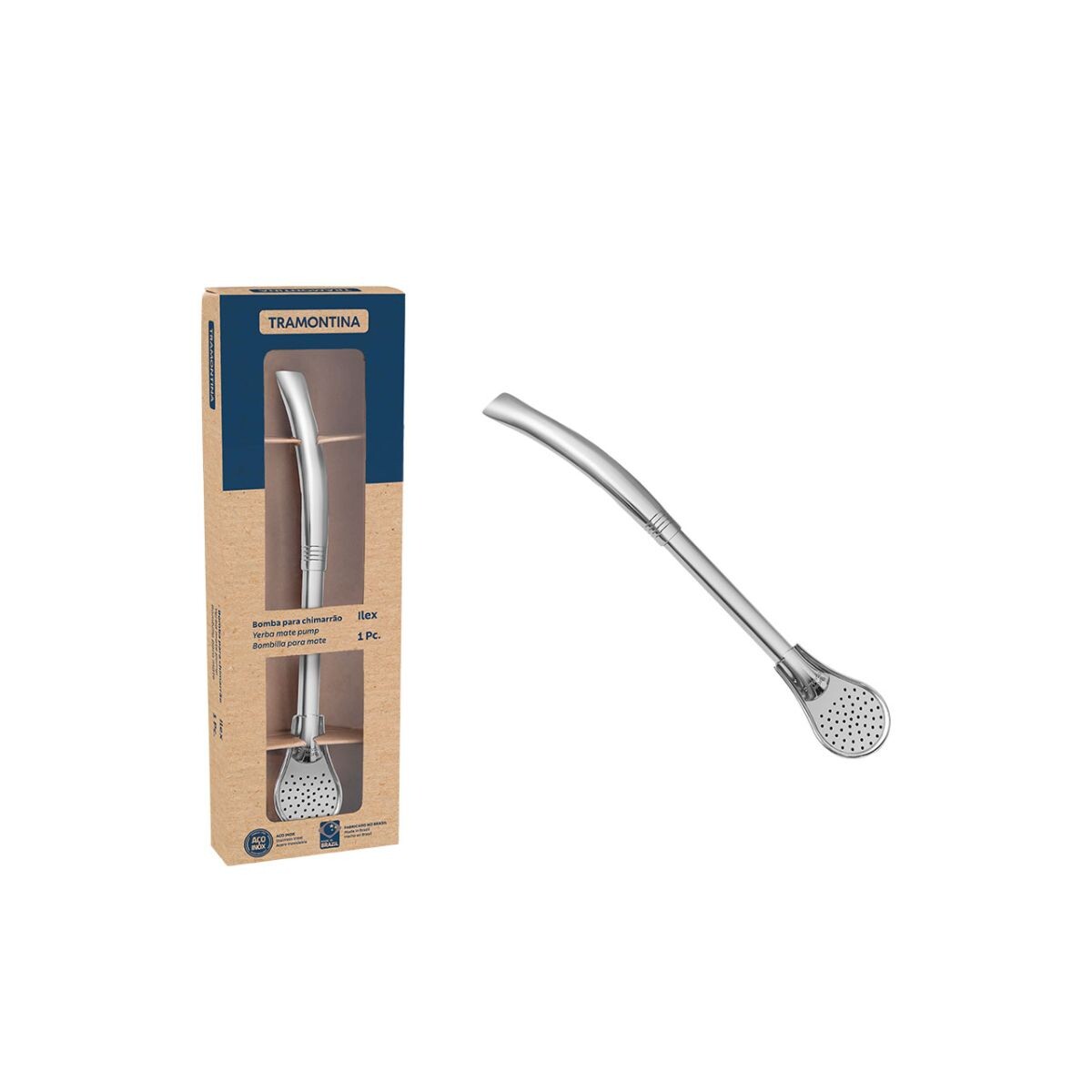 Bombilla En Acero Inox 19cms Tramontina 