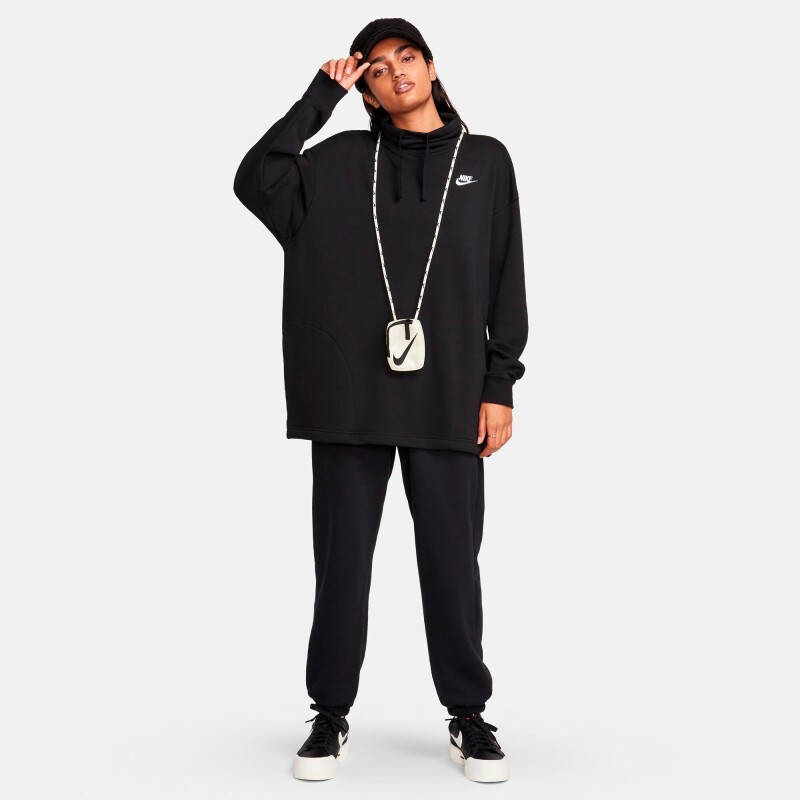 Abrigo Nike Sportswear Club Fleece de Mujer Negro
