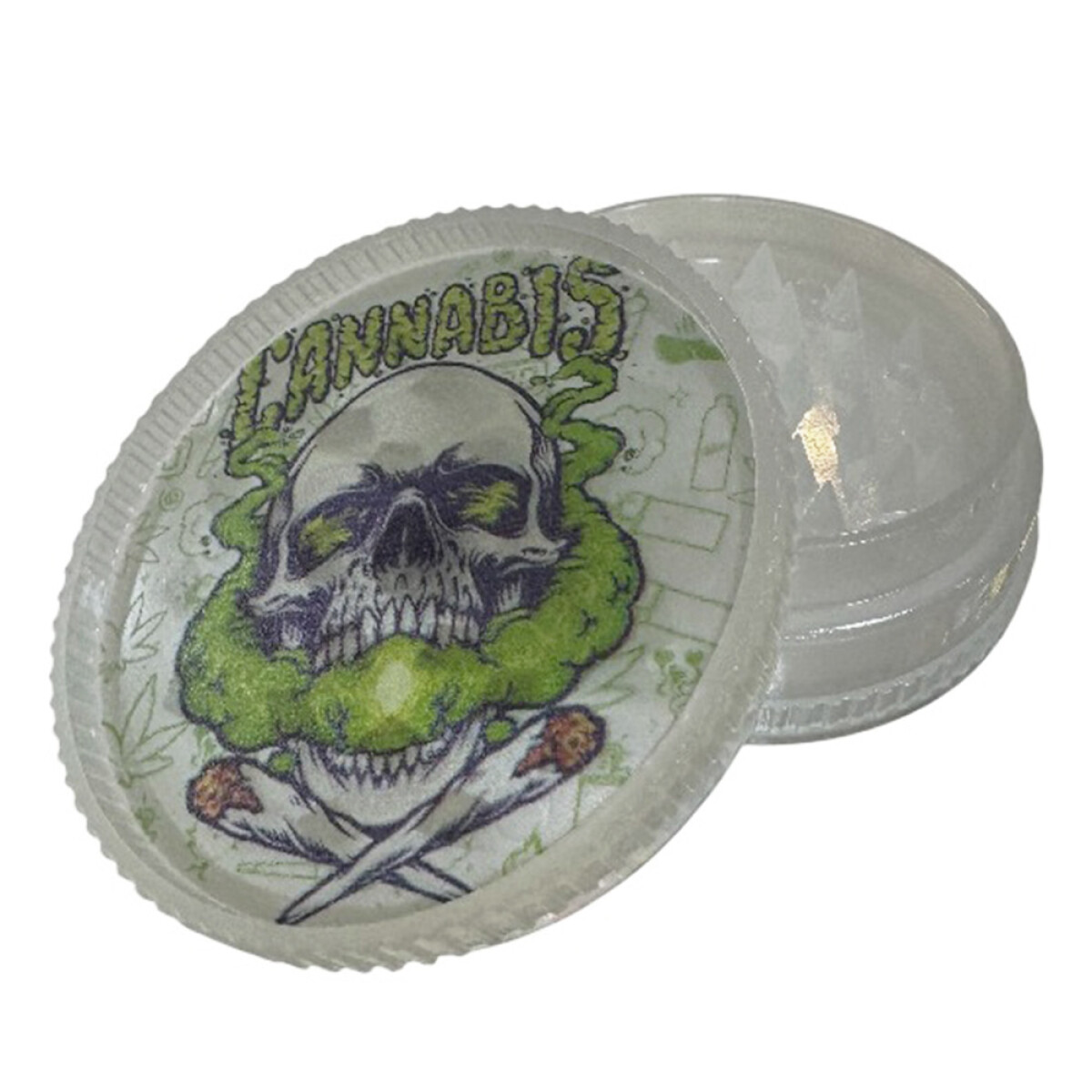 GRINDER ACRILICO CALAVERA FOSFORECENTE 