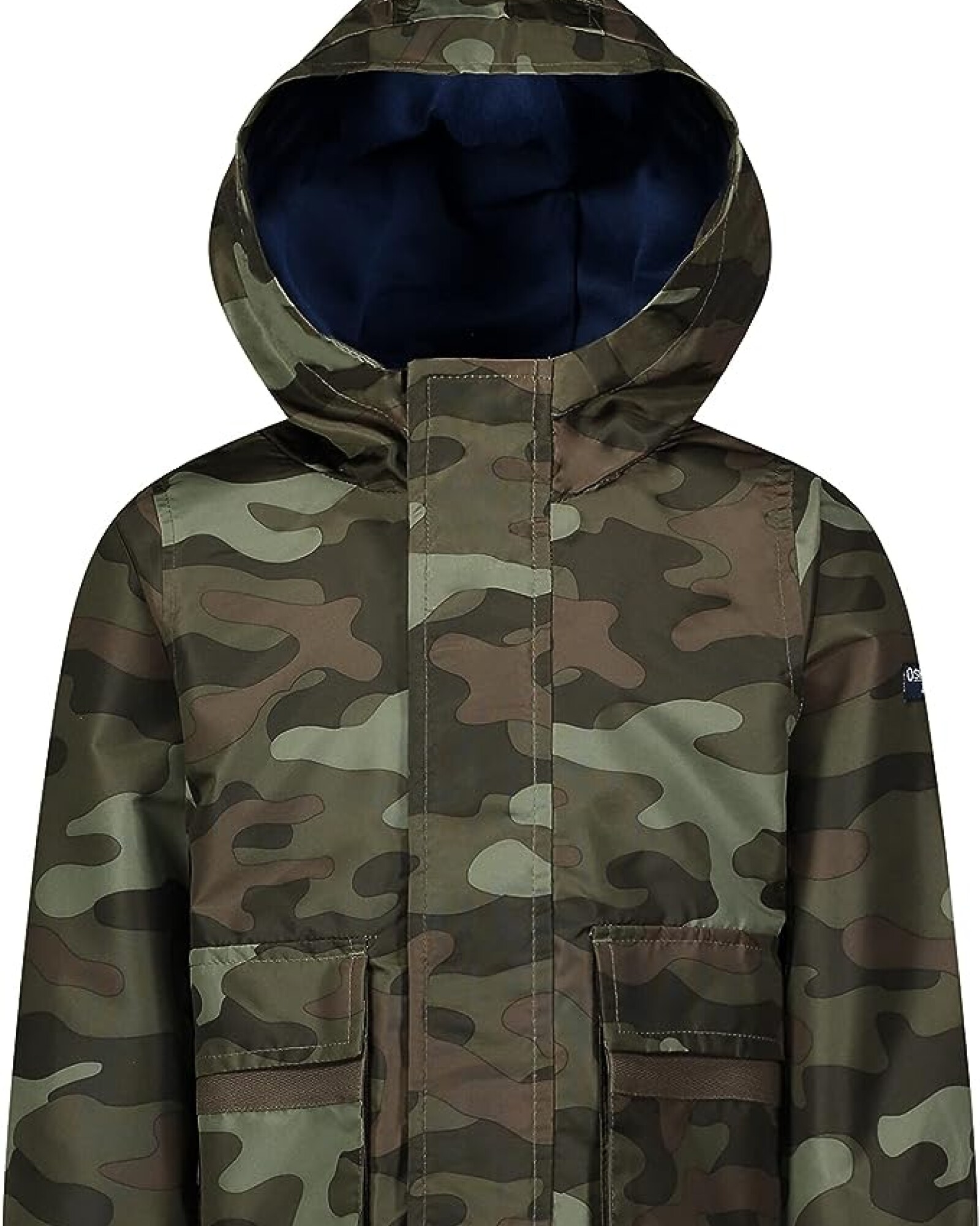 Campera resistente al agua, diseño camo. Talles 4T-7 Sin color