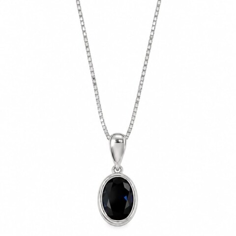 Cadena con colgante piedra zirconia azul Cadena con colgante piedra zirconia azul