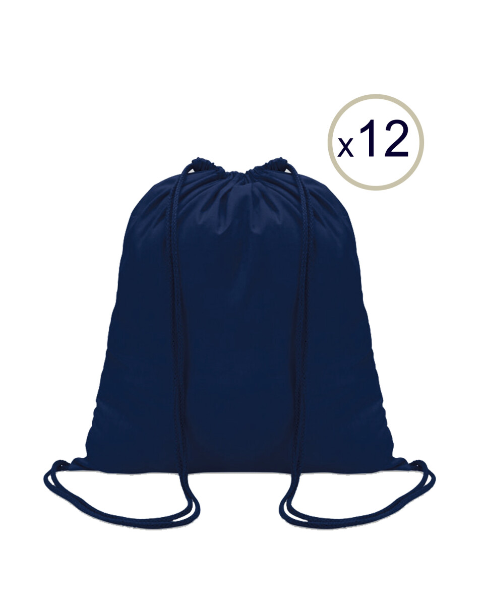 Bolsa Mochila x 12 unidades - Azul marino 
