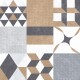 Porcelanato Marron Gris Patchwork 61X61Cm Piso Pared GAMAS DE MARRON