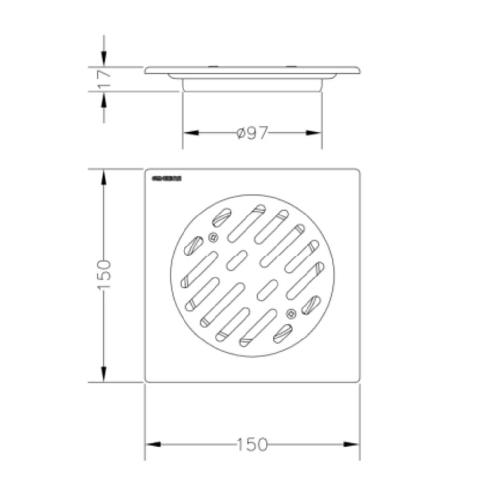 Rejilla de piso 15x15 acero inox Genebre Rejilla De Piso 15x15 Acero Inox Genebre