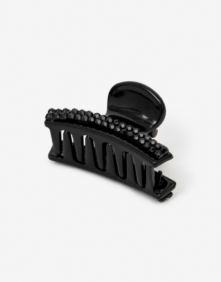 Broche Strass Broche Acrílico Con Strass - Negro