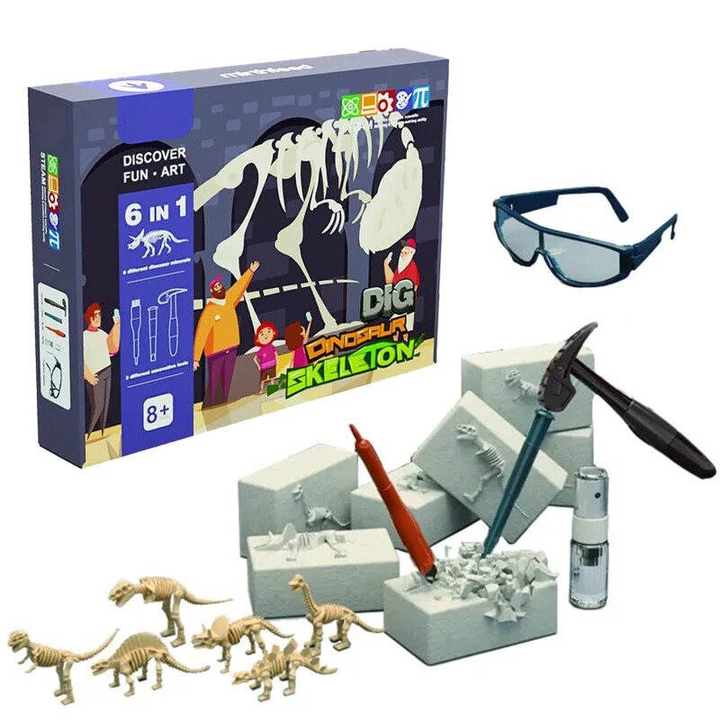 Set De Excavacion Fosiles Dinosaurios Con Accesorios Set De Excavacion Fosiles Dinosaurios Con Accesorios