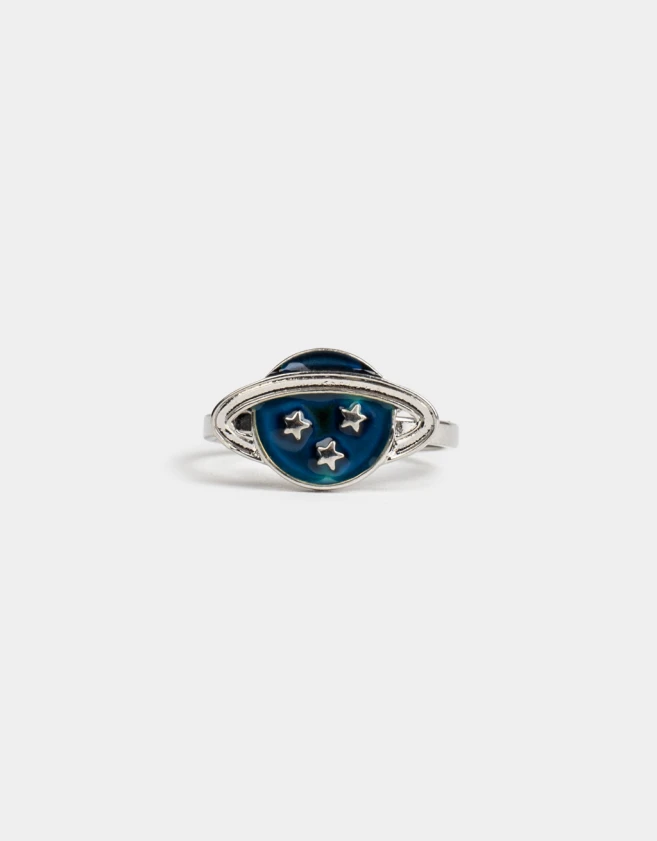 Anillos Medianos y Grandes Mood Anillo Planeta Mood - Plateado