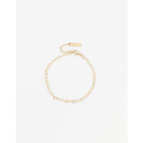 Pulsera Metal Corazones Dorado