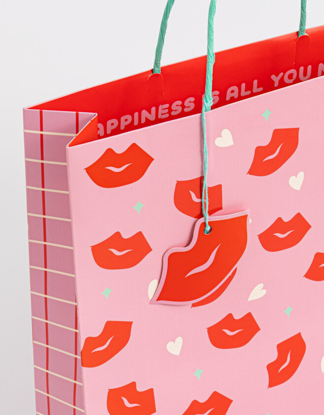 Accesorios Regalos Estampados Bolsa De Regalo Tamaño Mediano - Combinacion Tricolor