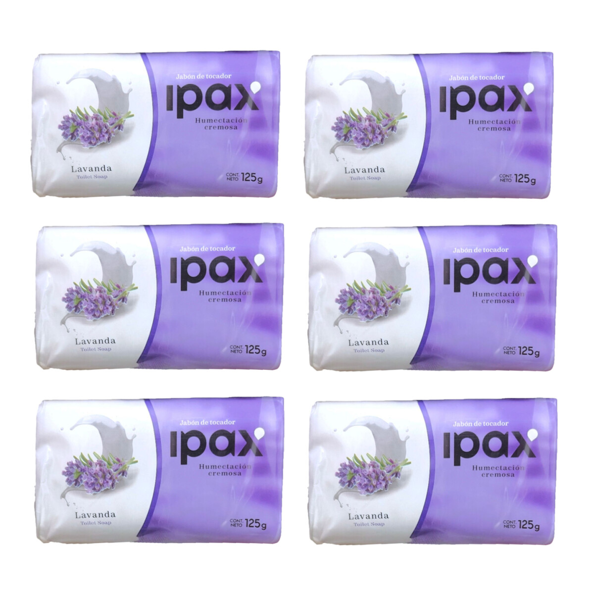 Jabon de tocador Ipax funda x 6 - Lavanda 