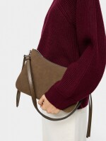 Bolso Bandolera Con Tiras Laterales camel