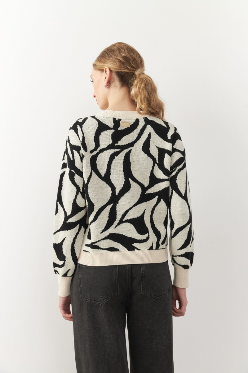 SWEATER ARAUCARIA Negro/Blanco