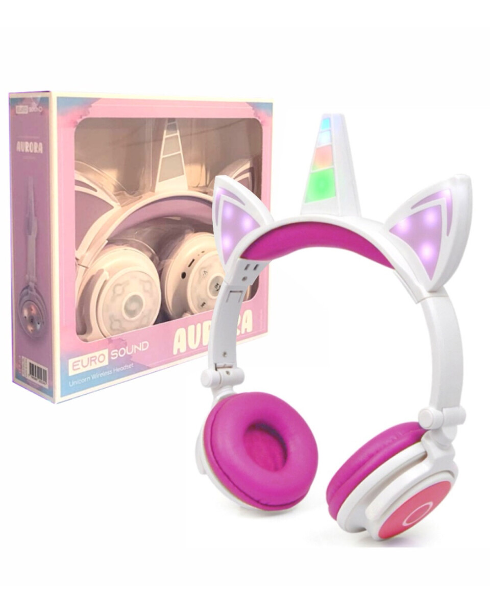 Auriculares Bluetooth infantiles unicornio EuroSound Aurora - Rosa 