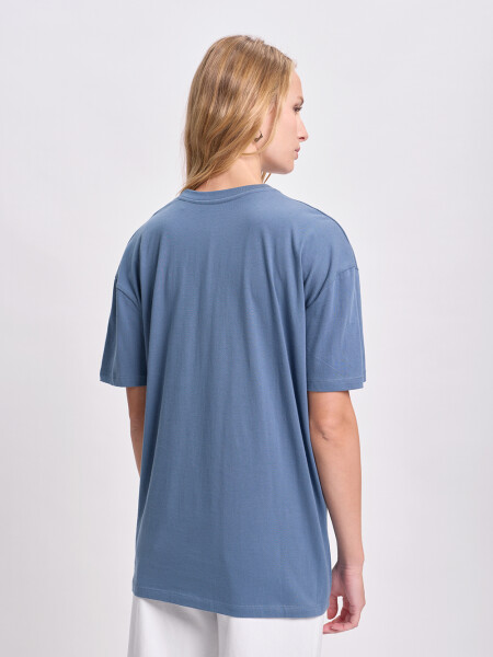 Remera oversize estampa Azul
