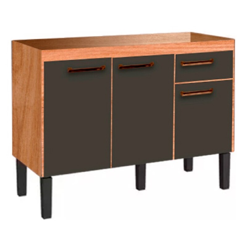 Mueble Bajo Mesada En Madera 100% Mdp 15 Mm Nogal Grafito Mueble Bajo Mesada En Madera 100% Mdp 15 Mm Nogal Grafito