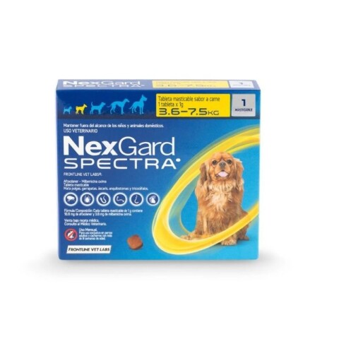 Nexgard Spectra Para Perros 3.6 a 7Kg - 1unidad Nexgard Spectra Para Perros 3.6 a 7Kg - 1unidad