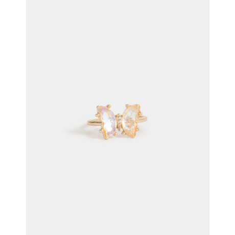 Anillo De Mariposa Dorado Antique Gold