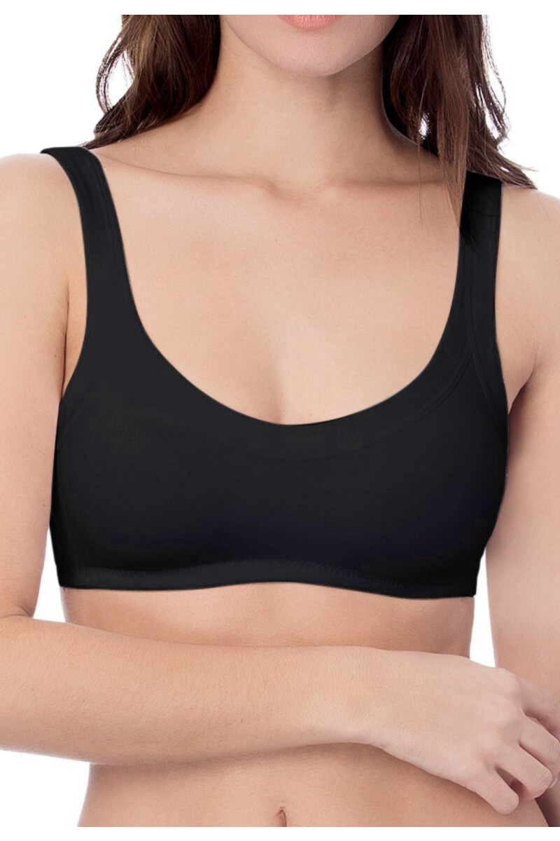 SOUTIEN TOP BÁSICO ALGODÓN CON ELASTANO NEGRO