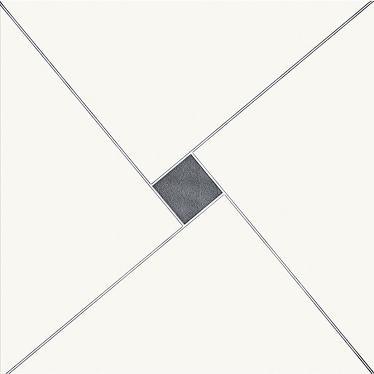 Ceramica 43X43 Brillante Con Detalle En Negro 