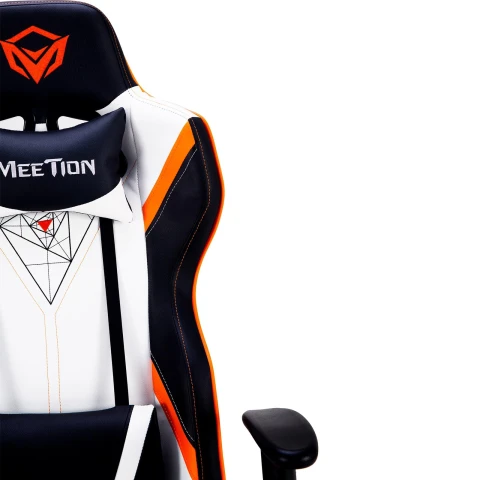 Silla Gamer Meetion MT-CHR15 Blanca y Naranja Silla Gamer Meetion MT-CHR15 Blanca y Naranja