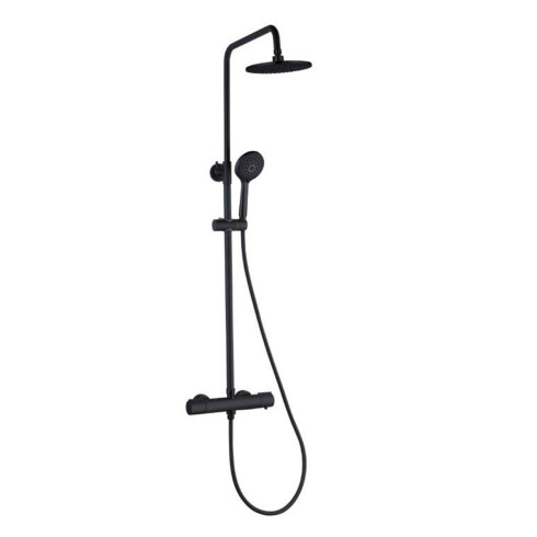 Griferia BARRAl DE DUCHA NEGRO MATE EN AC INOX 000