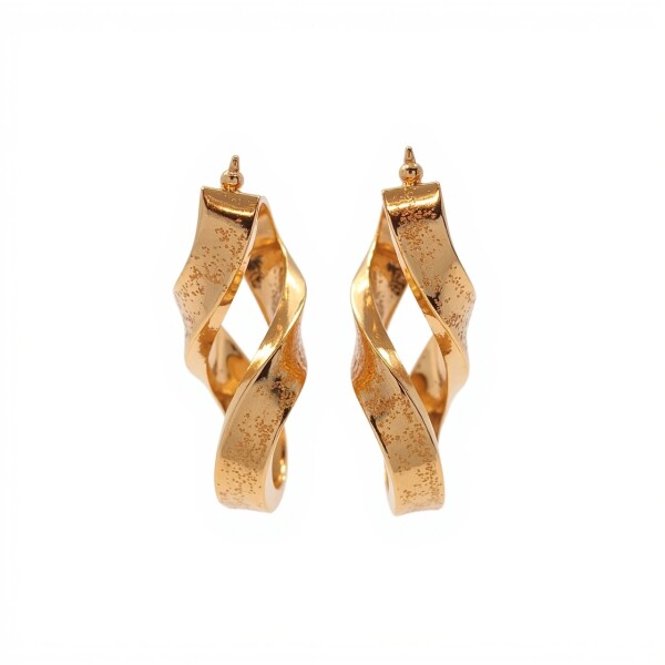 Caravanas aros Infinito diseño Greca de oro 18k- Oro 18K - Sin piedra- CA9502 sinpiedra