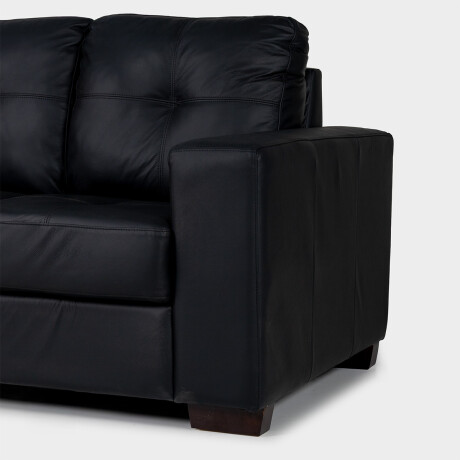 Sofá Fargo - Cuero Básico - 2 cuerpos 450 (Negro)