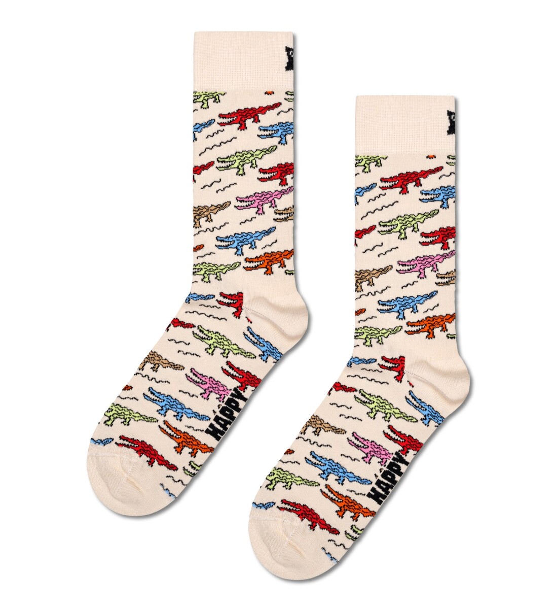 Happy Socks Medias - Beige Crocodile 