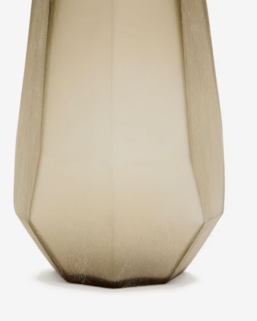 Jarrón Arai de vidrio reciclado gris 16,5 cm