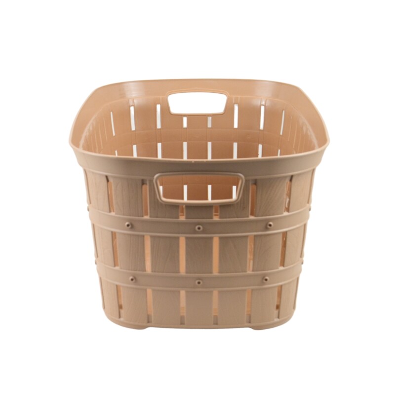 Cesto para ropa símil bambú 40 lts MARRON CLARO