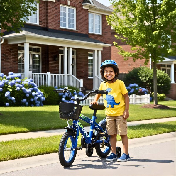 Bicicleta Infantil Sport Rod 12 Canasto Parrilla Guardabarros Azul 1