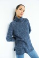 Poleron boucle azul marino