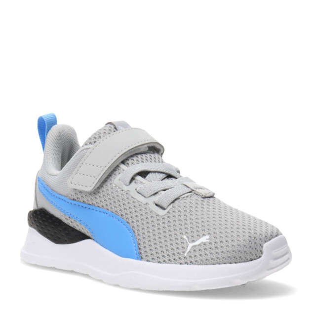 Championes Infantiles Puma Anzarun Lite Kids Gris - Azul - Blanco