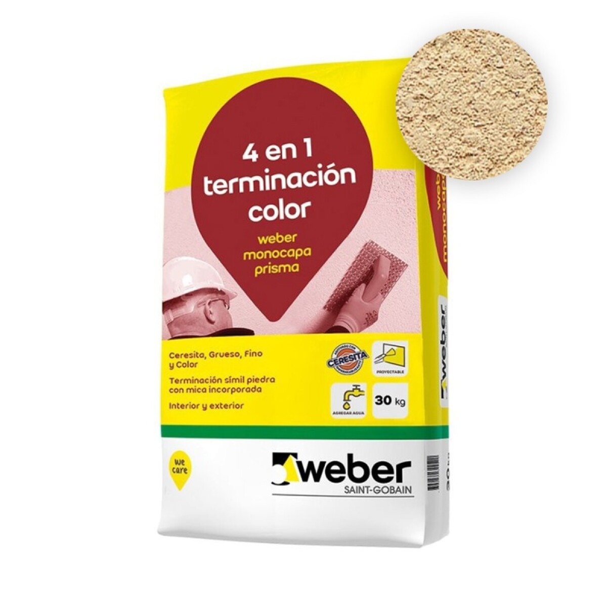 Revoque Weber Monocapa Prisma Arena 30kg 