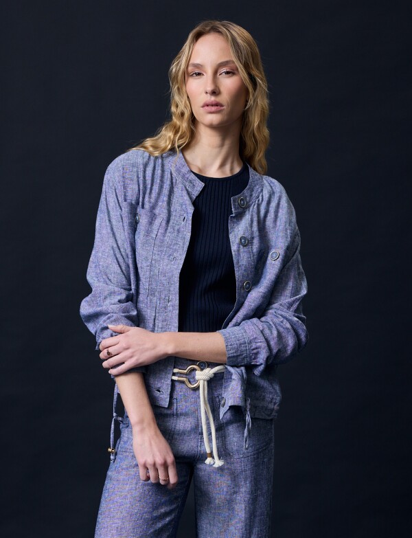 Chaqueta Lino AZUL