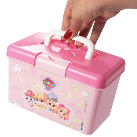 Caja Infantil Organizadora con Manija Paw Patrol Rosa 1,7 Lts U