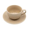 TAZA C/PLATITO BEIGE COMB 200ML Unica